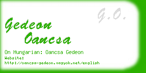 gedeon oancsa business card